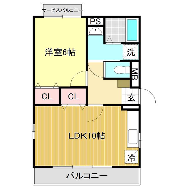 SONE(1LDK/3階)の間取り写真