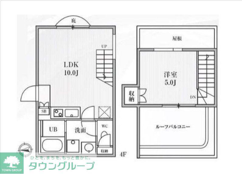 ASTILE市谷柳町(1LDK/4階)の間取り写真