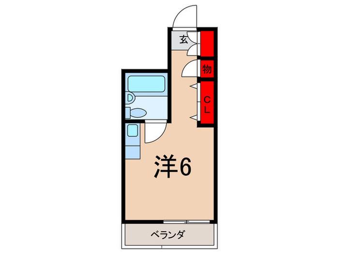 ドミ池田(ワンルーム/2階)の間取り写真