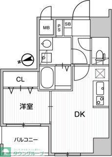 WEAVE BASE OMORI(1DK/7階)の間取り写真