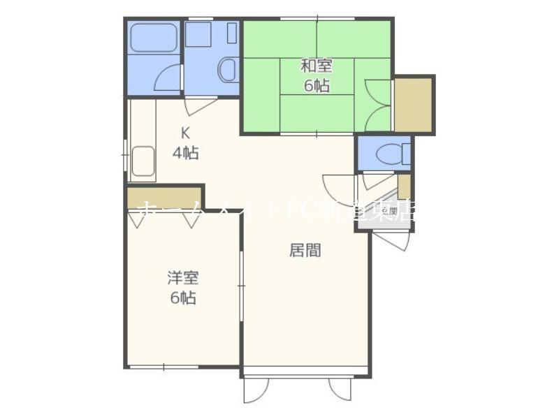 グレース39(2LDK/3階)の間取り写真