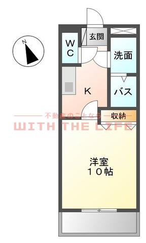 グランドールヒルズ(1K/1階)の間取り写真
