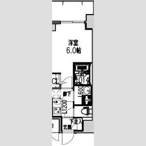 S-RESIDENCE布施AVENTRA(1K/12階)の間取り写真