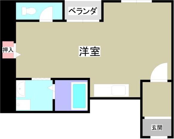 NAVY.BULLII(1LDK/4階)の間取り写真