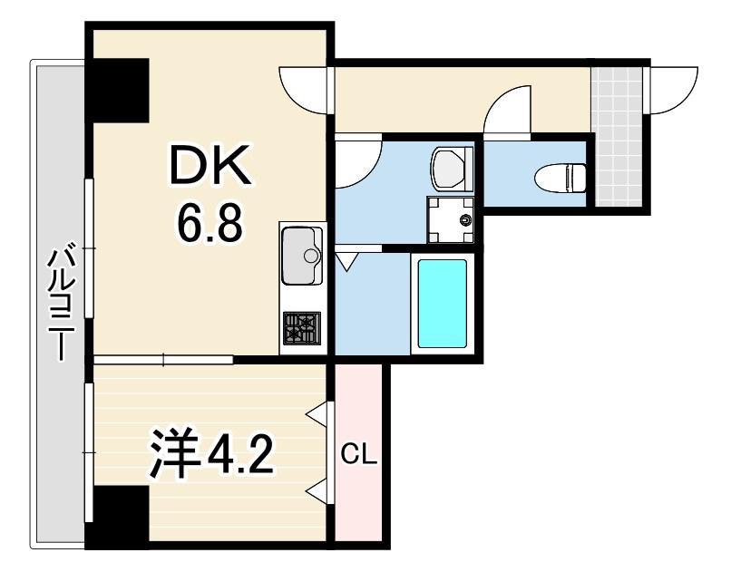 MAISON PREMIER 7(1DK/6階)の間取り写真