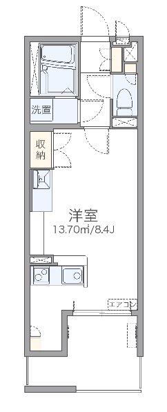JR南武線 武蔵中原駅 徒歩14分 4階建 築12年(ワンルーム/3階)の間取り写真