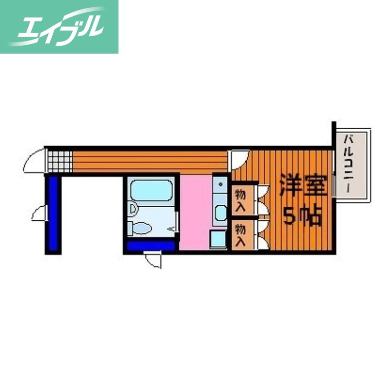 KM大元駅前(1K/4階)の間取り写真