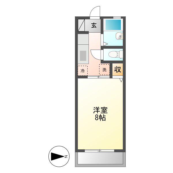 ひまわり館SUNAMI(1K/1階)の間取り写真