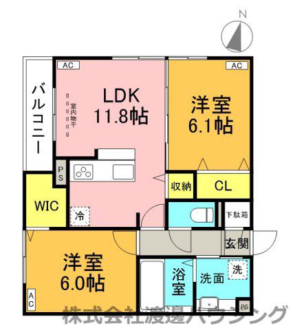 MAISON DE ESPOIR 豊里(2LDK/3階)の間取り写真