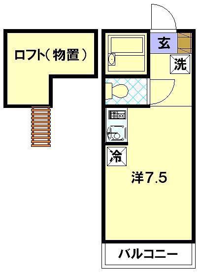 メゾンN(ワンルーム/1階)の間取り写真