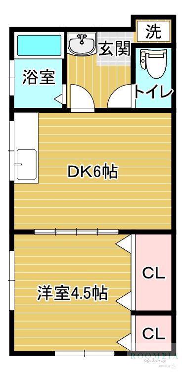 パークスクエア学芸大学(1DK/4階)の間取り写真