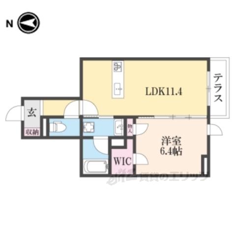 LENECRICCA西大寺2(1LDK/3階)の間取り写真