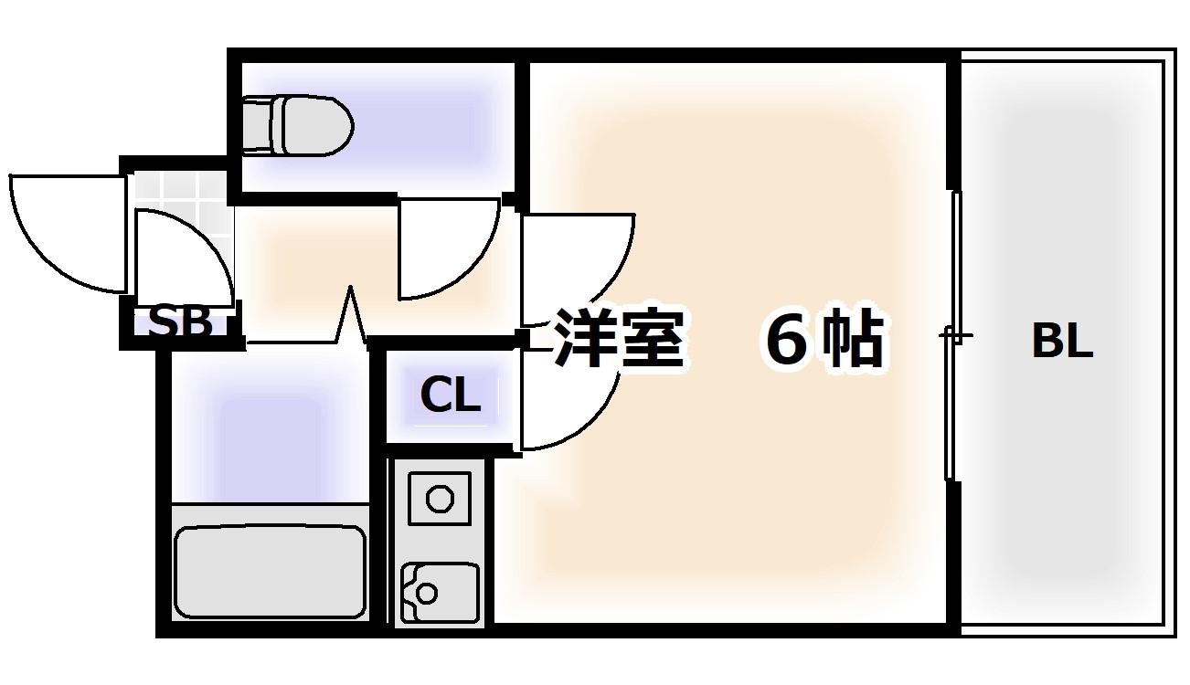 シャルマンフジ住吉壱番館(ワンルーム/3階)の間取り写真