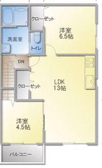 LA VIE舞阪(1LDK/2階)の間取り写真