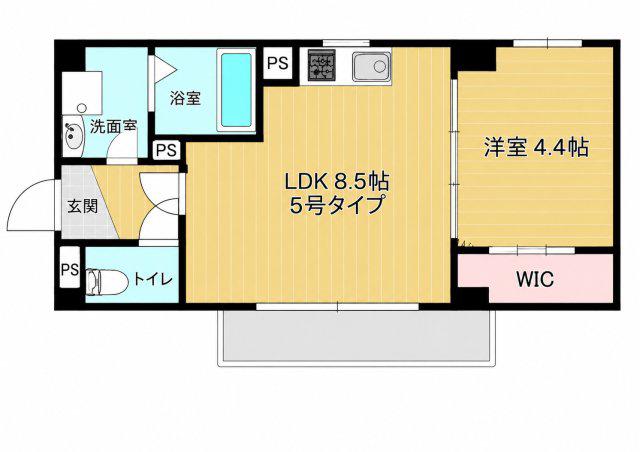 PREMIUM PEARL 塚本(1LDK/1階)の間取り写真
