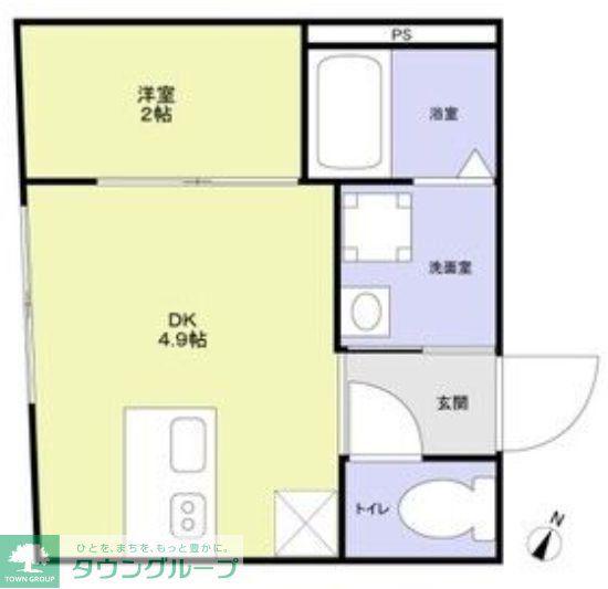 URBAN NEST 杉並(1DK/1階)の間取り写真