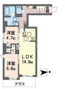 日暮里・舎人ライナー 谷在家駅 徒歩4分 3階建 新築(2LDK/1階)の間取り写真