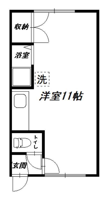 アイビー旭医前(ワンルーム/1階)の間取り写真