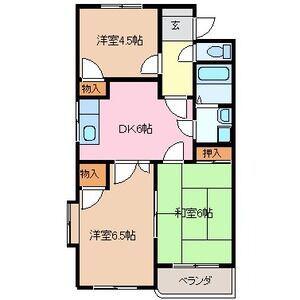 セントラルアイランドB(3DK/2階)の間取り写真