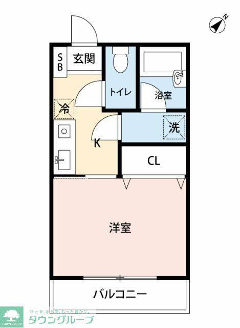 マイナビSTAYミライエ三鷹台A棟(1K/2階)の間取り写真