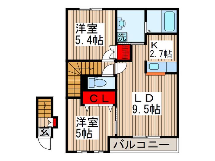 フォレストアーク大森(2LDK/2階)の間取り写真