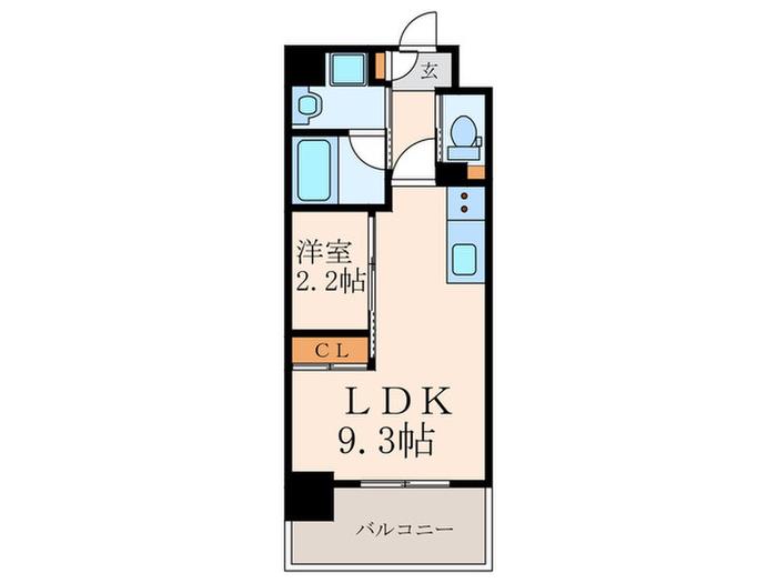 サンシャイン・プリンセス八幡駅前(1LDK/2階)の間取り写真