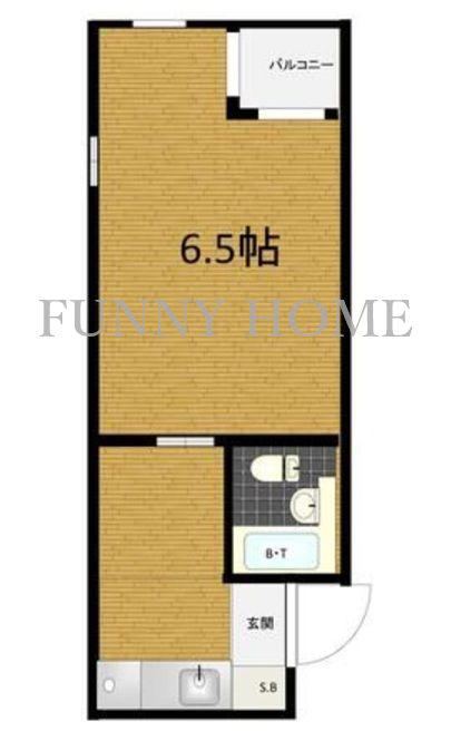 風間マンション(1K/1階)の間取り写真