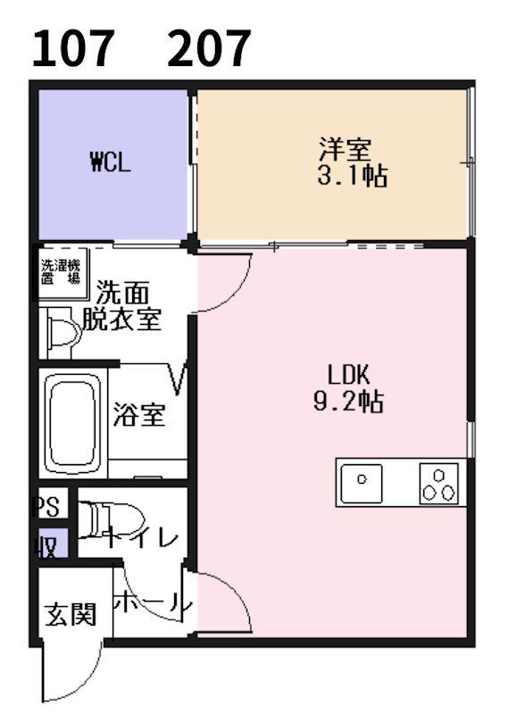 ANTHEM (1LDK/2階)の間取り写真