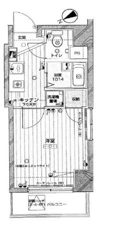 菱和パレス文京南(1K/2階)の間取り写真