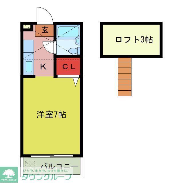 コアハウス(ワンルーム/2階)の間取り写真