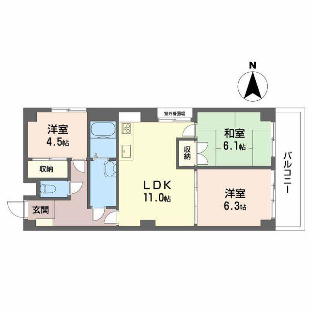 MAISON GOTOH(3LDK/5階)の間取り写真
