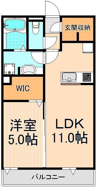 ELCHERITO(1LDK/3階)の間取り写真