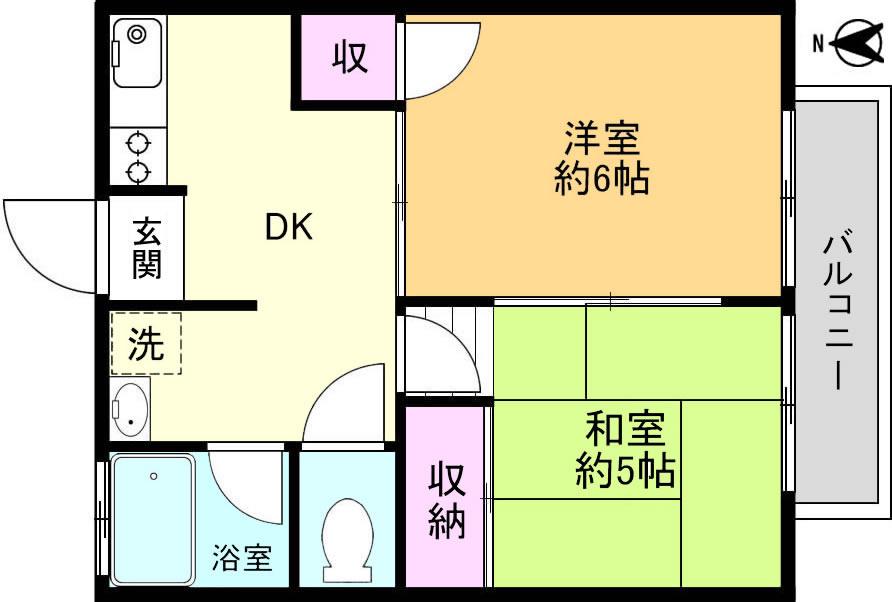 ルーデンス中葛西(2DK/2階)の間取り写真