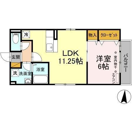 アネックスセキセン弐番館(1LDK/2階)の間取り写真