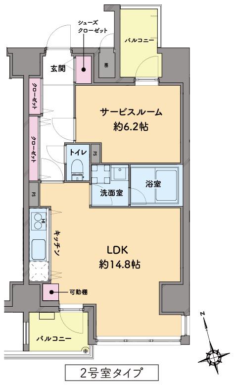 ファーストシーン船堀セオリー(1LDK/4階)の間取り写真