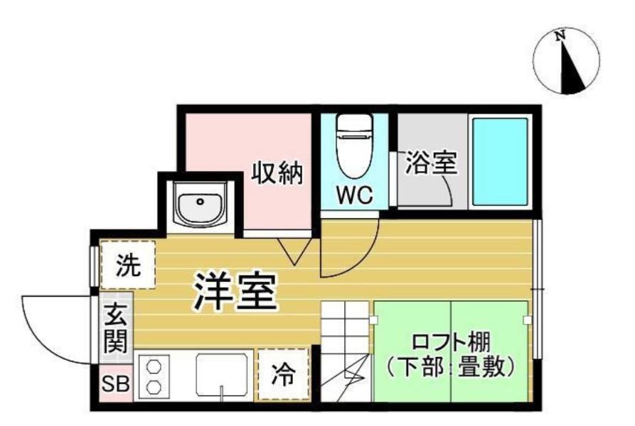 クラソ下北沢(ワンルーム/1階)の間取り写真