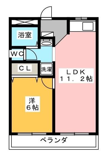 村田マンション(1LDK/3階)の間取り写真