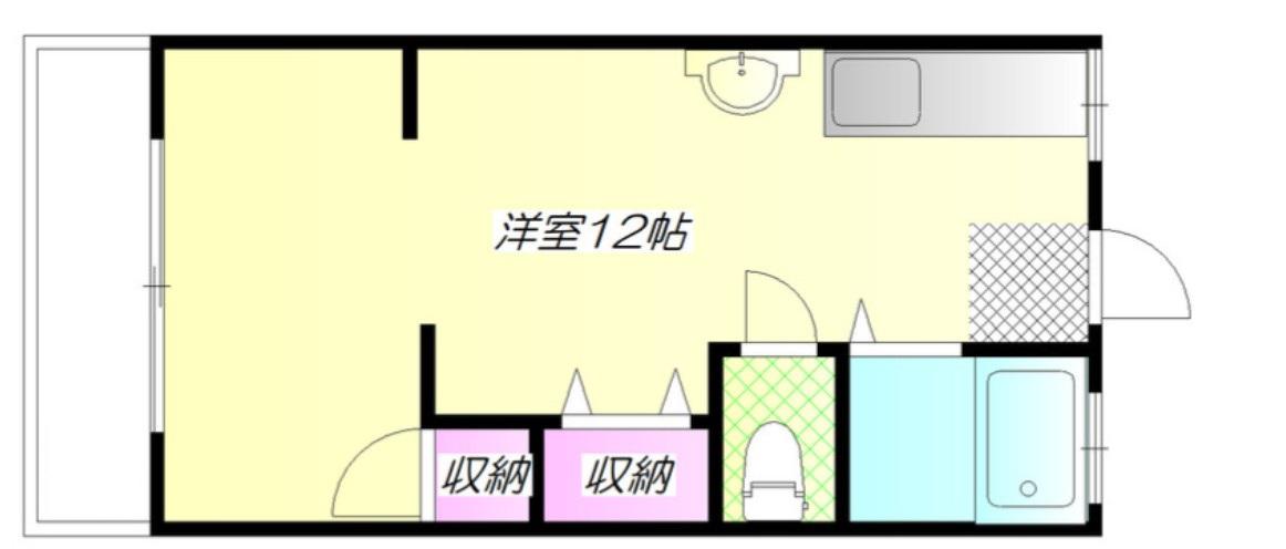 目白台コーポ(ワンルーム/3階)の間取り写真