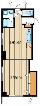 パインクレスト富士見台(1DK/2階)の間取り写真