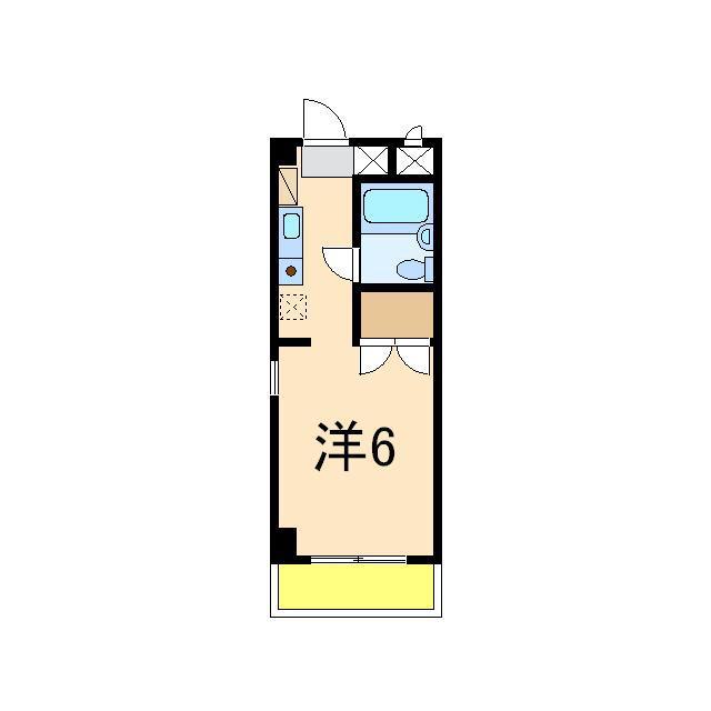 オクトワール長岡中央(ワンルーム/4階)の間取り写真