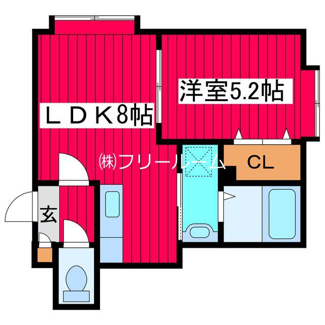ソレアード月寒東(1LDK/3階)の間取り写真
