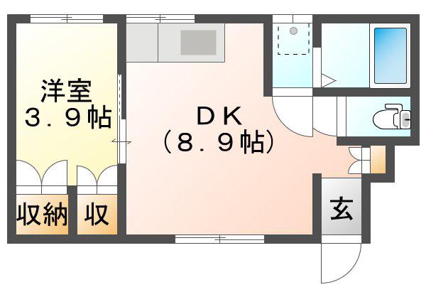 PRECIOUS長島(1LDK/1階)の間取り写真