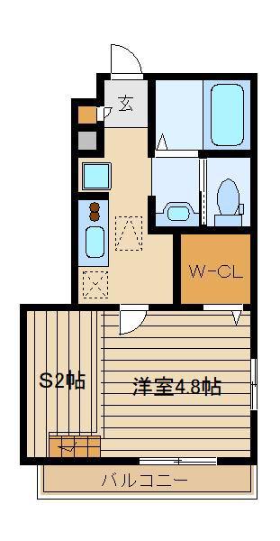 ロイヤルひばりが丘(ワンルーム/1階)の間取り写真