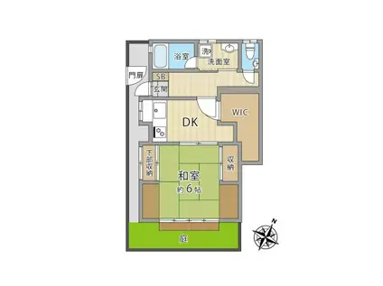 成田東1丁目アパート(1DK/1階)の間取り写真