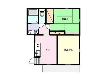 メゾンユーカリ(2K/1階)の間取り写真