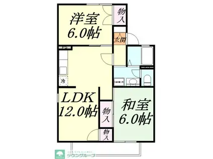 センチュリーハイツ(2LDK/1階)の間取り写真