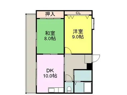 アーニスト野中(3DK/2階)の間取り写真