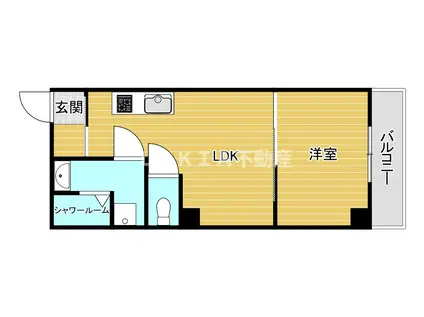 CITY SPIRE立売堀(1LDK/6階)の間取り写真