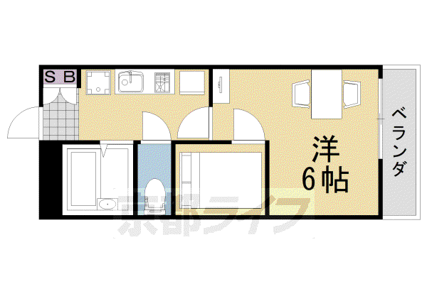 レオパレス華(1K/3階)の間取り写真