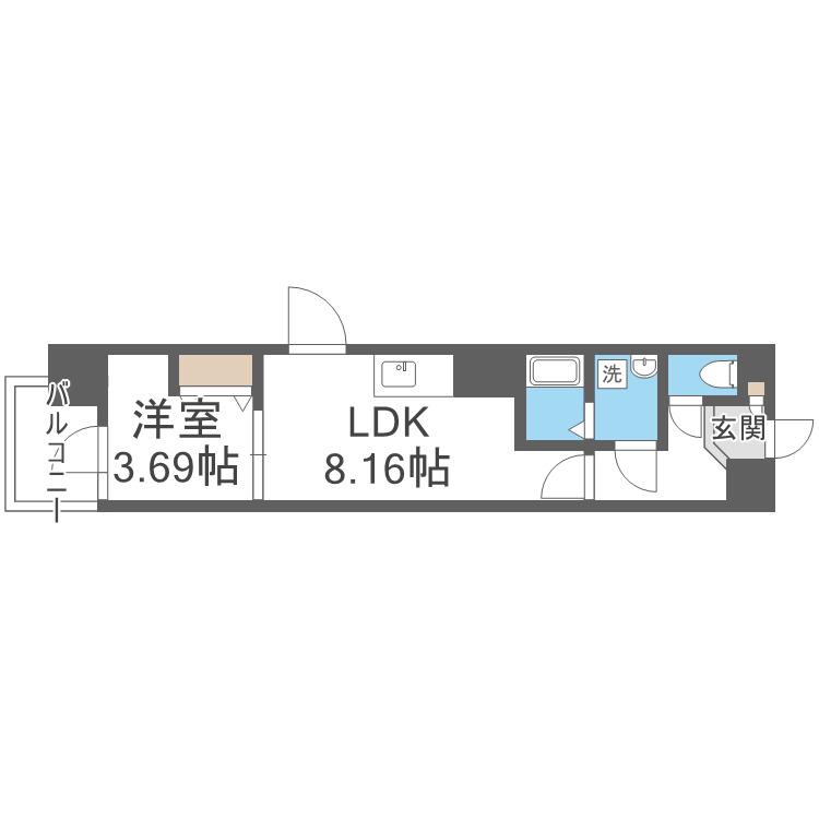 ART TENNOUJI(1LDK/6階)の間取り写真